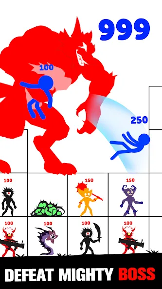 Stick Fight: Endless Battle (Стик Файт) [МОД: Много денег, Монет и Все открыто] Screenshot 5