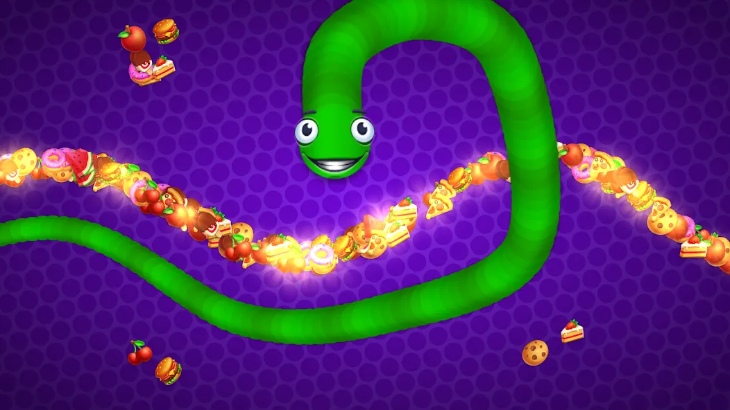Snake vs Worms: Fun .io Zone [МОД: Бесконечные деньги, Монеты и Мега MOD] Screenshot 5