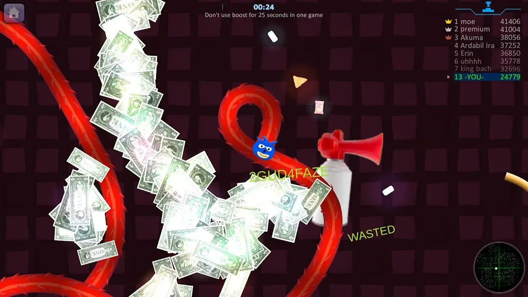 Snake Hunt: Worm io Games Zone [МОД: Меню, Бесконечные монеты и Открытые уровни] Screenshot 2