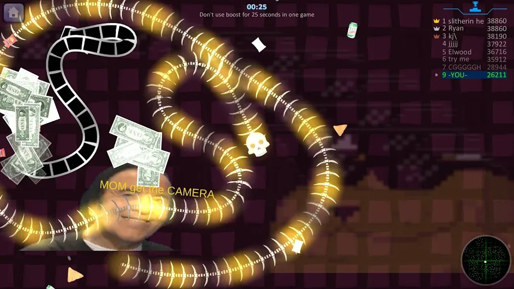 Snake Hunt: Worm io Games Zone [МОД: Меню, Бесконечные монеты и Открытые уровни] Screenshot 3