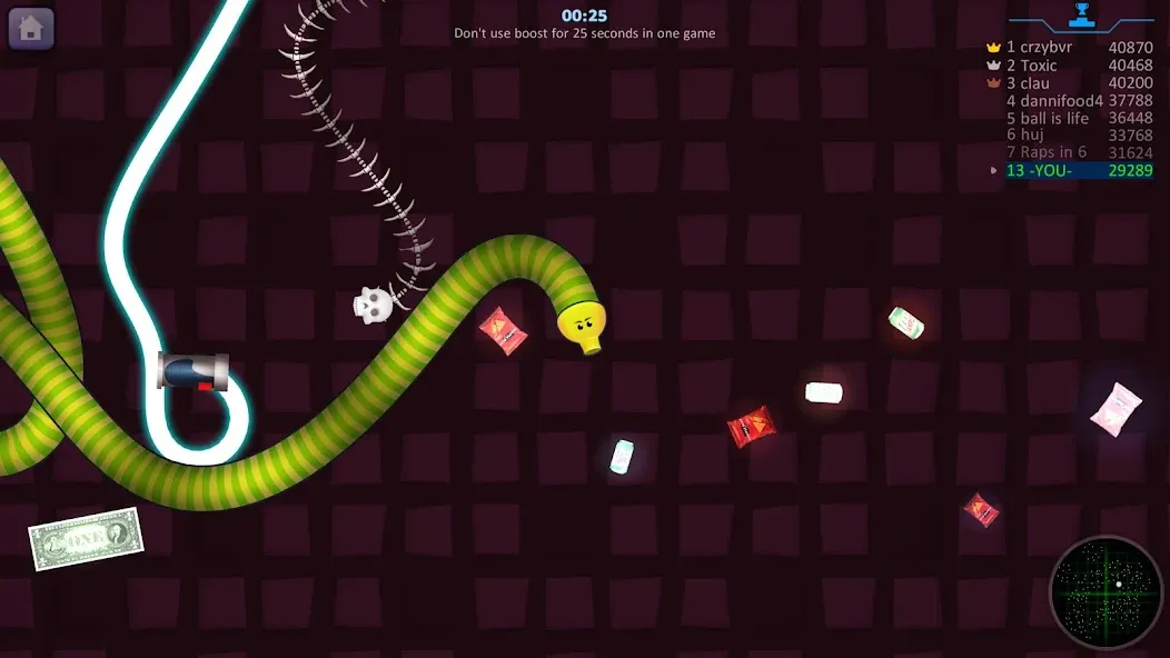 Snake Hunt: Worm io Games Zone [МОД: Меню, Бесконечные монеты и Открытые уровни] Screenshot 5