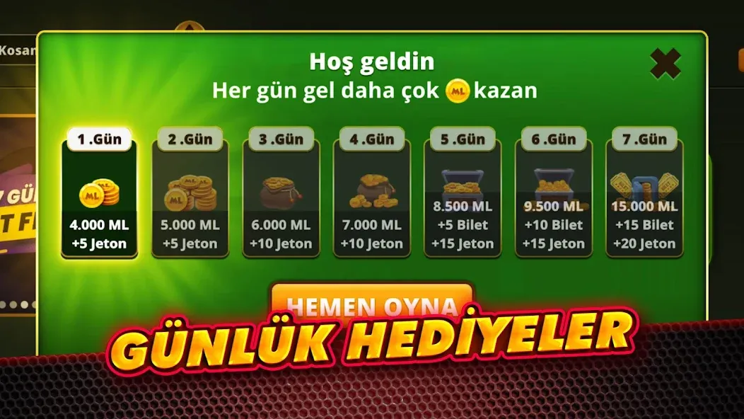 Çanak Okey - Mynet [МОД: Все открыто, Дополнительные деньги и Меню MOD] Screenshot 5
