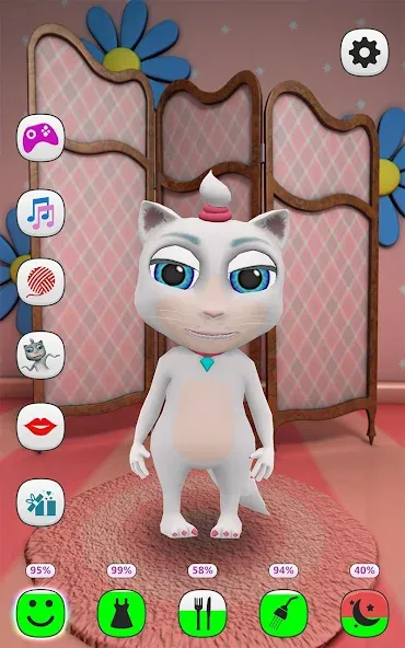 My Talking Kitty Cat [МОД: Много монет, Открытые уровни и Мега MOD] Screenshot 1