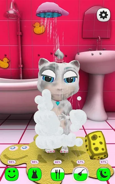 My Talking Kitty Cat [МОД: Много монет, Открытые уровни и Мега MOD] Screenshot 2