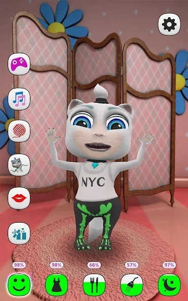 My Talking Kitty Cat [МОД: Много монет, Открытые уровни и Мега MOD] Screenshot 5