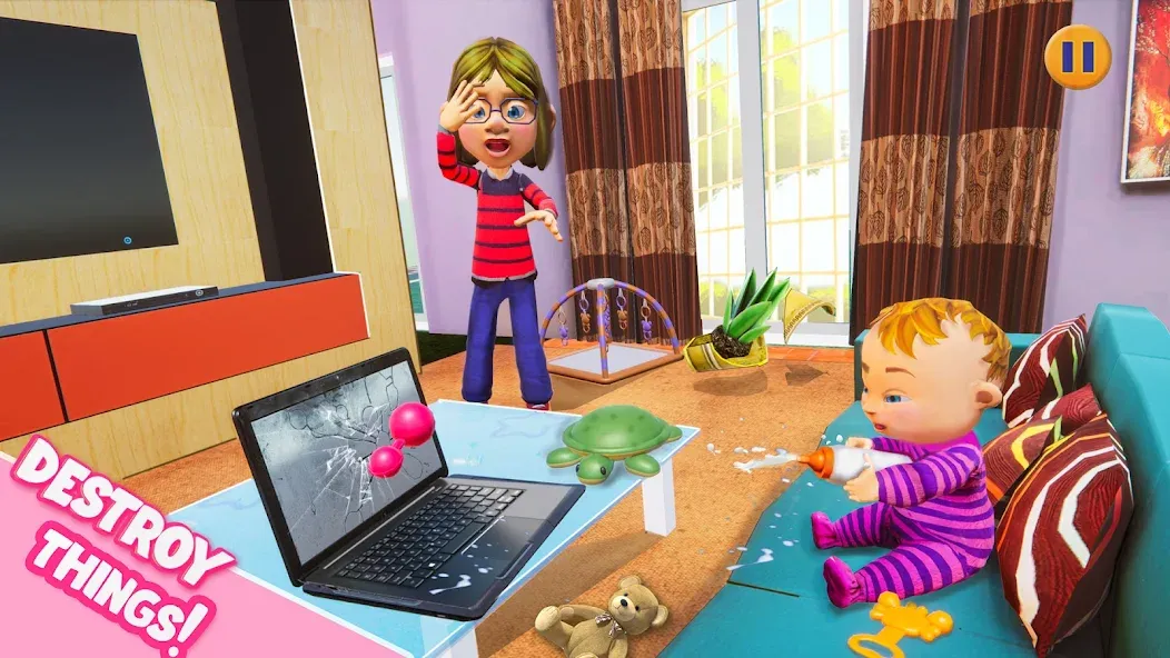 Virtual Baby Mother Simulator [МОД: Деньги, Монеты и Меню MOD] Screenshot 4