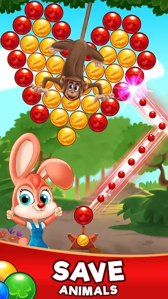 Bubble Friends Bubble Shooter [МОД: Все открыто, Дополнительные деньги и Меню MOD] Screenshot 2