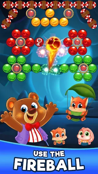 Bubble Friends Bubble Shooter [МОД: Все открыто, Дополнительные деньги и Меню MOD] Screenshot 3