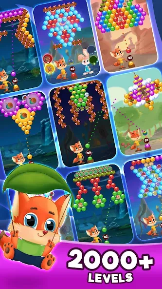 Bubble Friends Bubble Shooter [МОД: Все открыто, Дополнительные деньги и Меню MOD] Screenshot 5