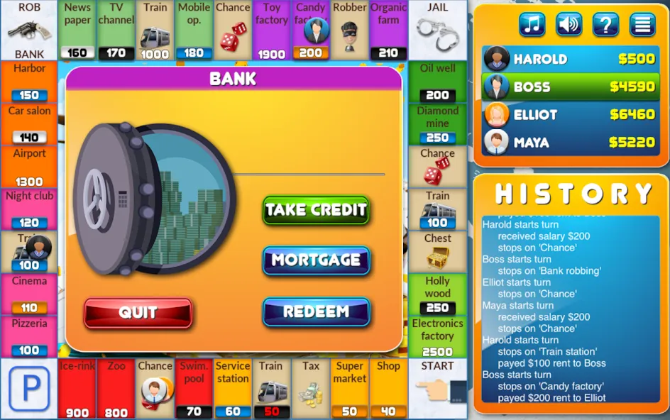 CrazyPoly - Business Dice Game (КрейзиПоли) [МОД: Много монет, Открытые уровни и Мега MOD] Screenshot 3