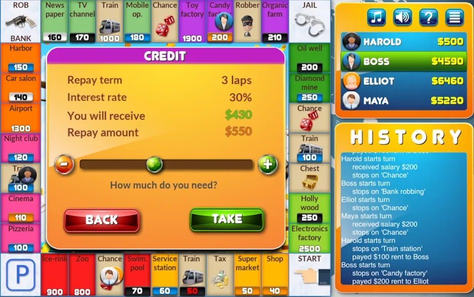 CrazyPoly - Business Dice Game (КрейзиПоли) [МОД: Много монет, Открытые уровни и Мега MOD] Screenshot 4