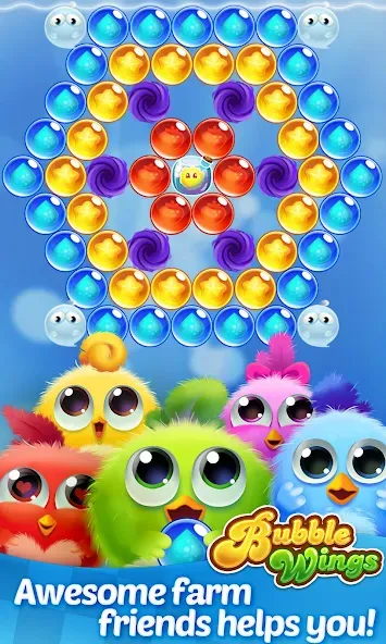 Bubble Wings: bubble shooter (Бабл Вингс) [МОД: Много монет, Открытые уровни и Мега MOD] Screenshot 4