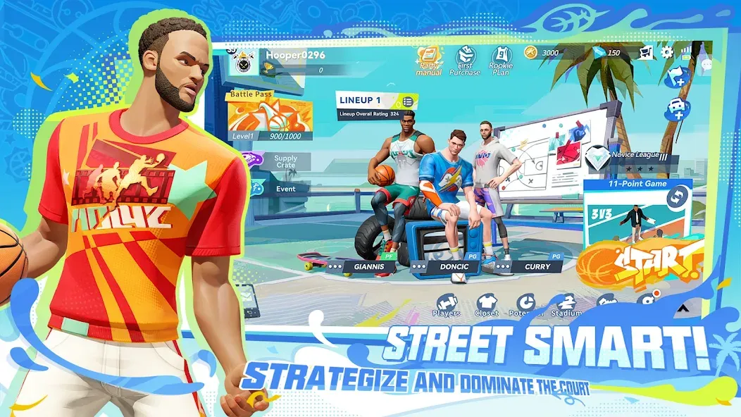 Dunk City Dynasty (Данк Сити Династия) [МОД: Бесконечные деньги, Монеты и Мега MOD] Screenshot 4