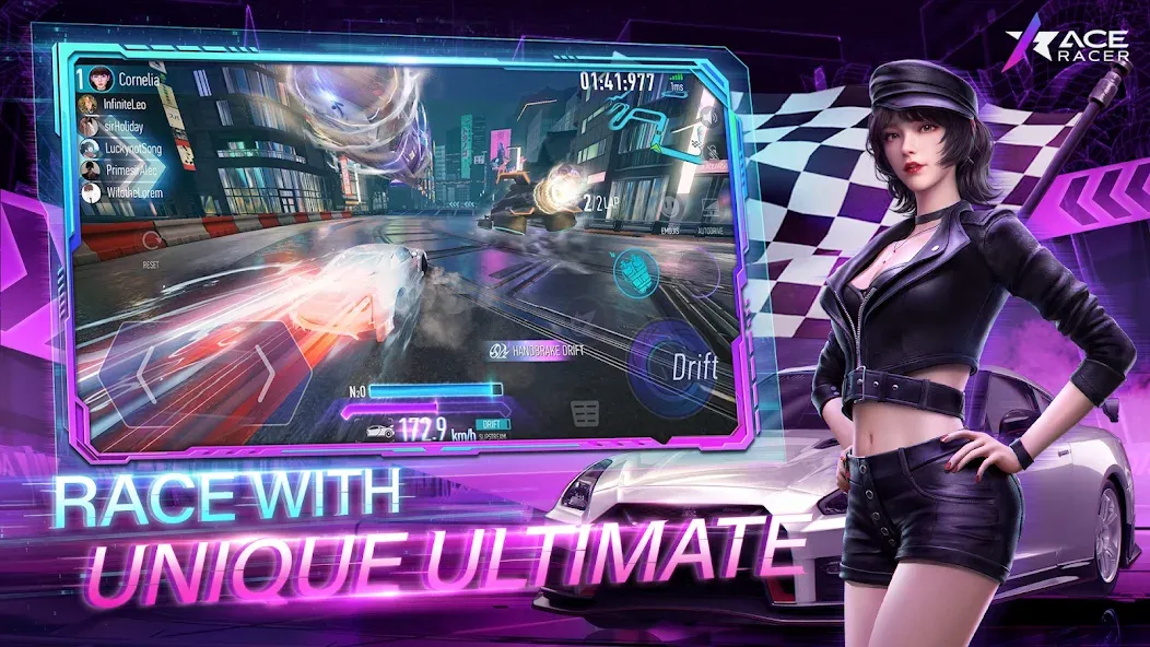 Ace Racer (Эйс Рейсер) [МОД: Много монет, Открытые уровни и Мега MOD] Screenshot 1