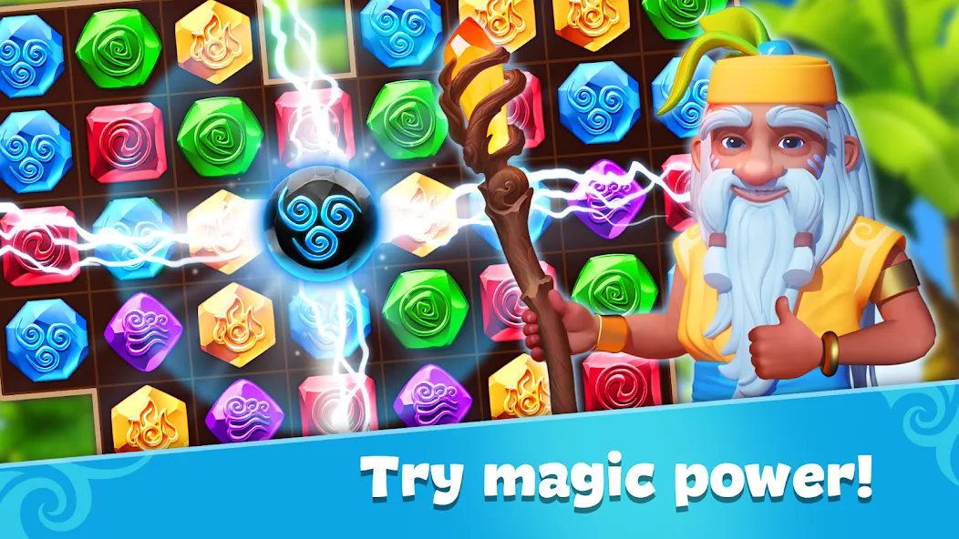 Gemmy Lands: Match 3 Games [МОД: Деньги, Монеты и Меню MOD] Screenshot 1