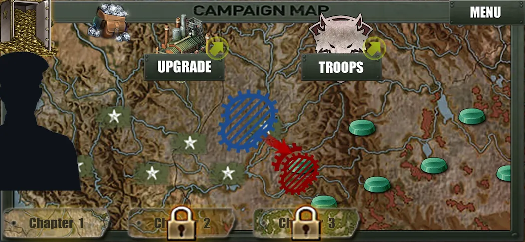 Warfare War Troops (Военное сражение Война Войска) [МОД: Все открыто, Дополнительные деньги и Меню MOD] Screenshot 1