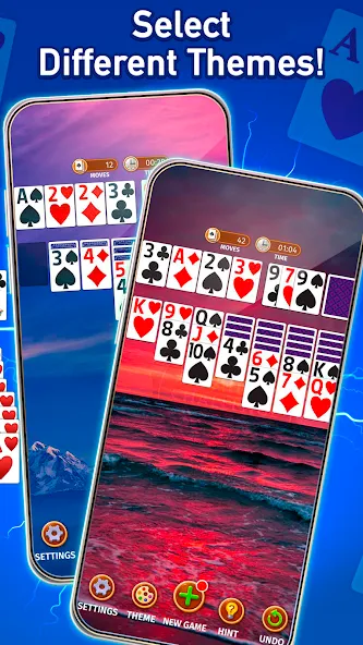 Solitaire: Classic Card Game (Клондайк Солитер) [МОД: Деньги, Монеты и Меню MOD] Screenshot 4