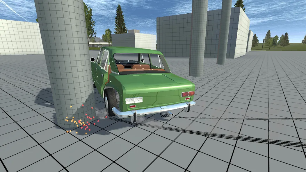 Simple Car Crash Physics Sim (Симулятор физики простого автомобильного столкновения) [МОД: Меню, Бесконечные монеты и Открытые уровни] Screenshot 1