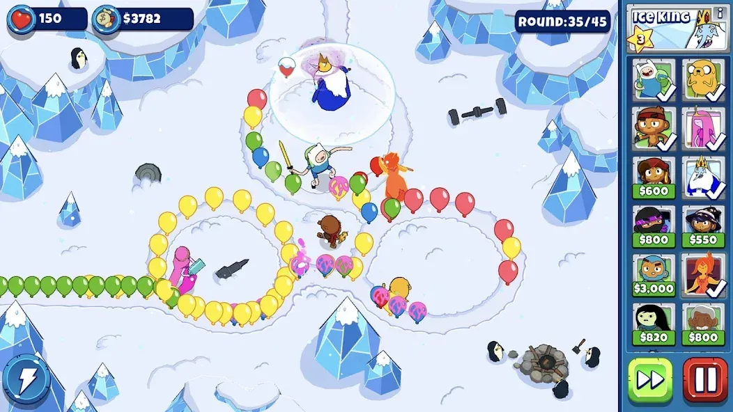 Bloons Adventure Time TD (Блунс Приключения Времени ТД) [МОД: Все открыто, Дополнительные деньги и Меню MOD] Screenshot 1