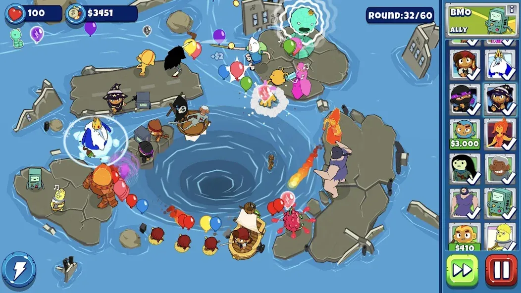 Bloons Adventure Time TD (Блунс Приключения Времени ТД) [МОД: Все открыто, Дополнительные деньги и Меню MOD] Screenshot 2