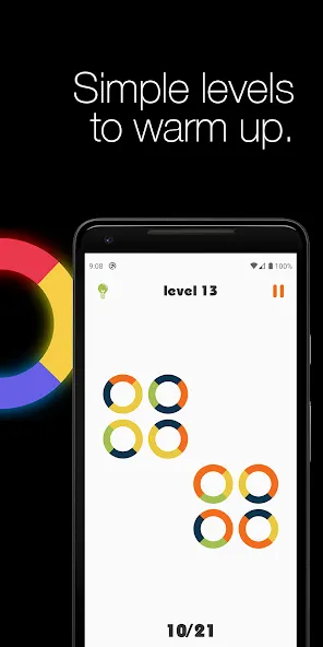 Logic circles. Puzzle game. [МОД: Деньги, Монеты и Меню MOD] Screenshot 2
