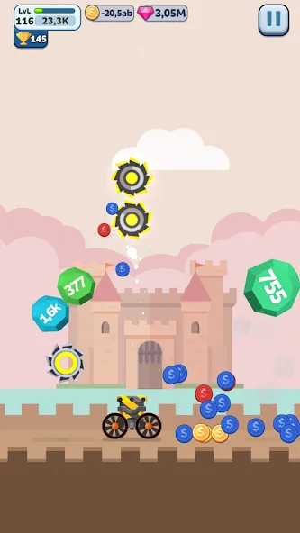 Ball Blast Cannon blitz mania (Балл Бласт Кэннон блиц мания) [МОД: Деньги, Монеты и Меню MOD] Screenshot 4