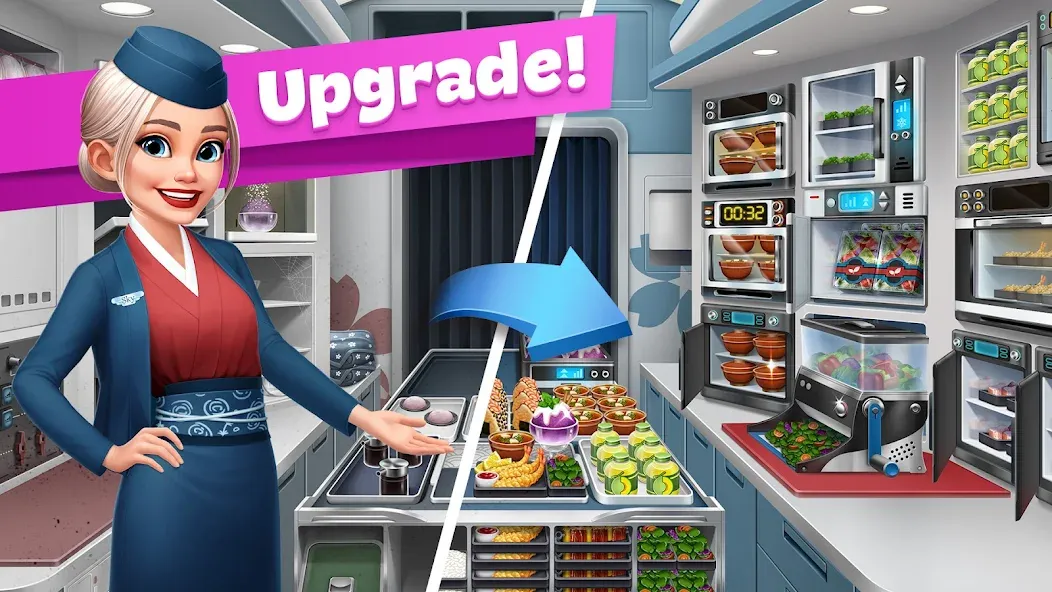 Airplane Chefs - Cooking Game (Эйрплейн Чефз) [МОД: Деньги, Монеты и Меню MOD] Screenshot 4