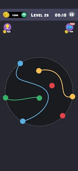 Same Color: Connect Two Dots (Сейм Колор Дот) [МОД: Деньги, Монеты и Меню MOD] Screenshot 1