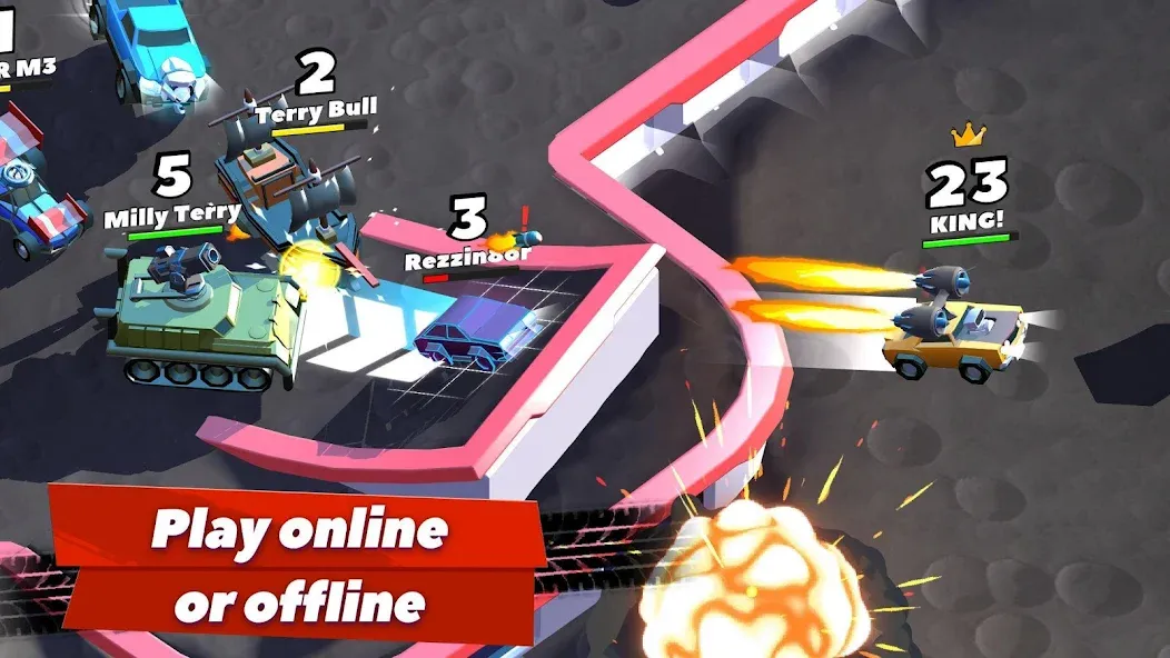 Crash of Cars (Краш оф Карс) [МОД: Все открыто, Дополнительные деньги и Меню MOD] Screenshot 5