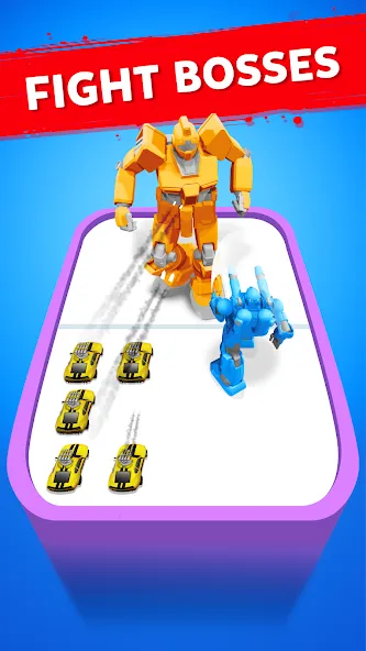 Robot Merge Master: Car Games (Мерж Батл Кар) [МОД: Много денег, Монет и Все открыто] Screenshot 3