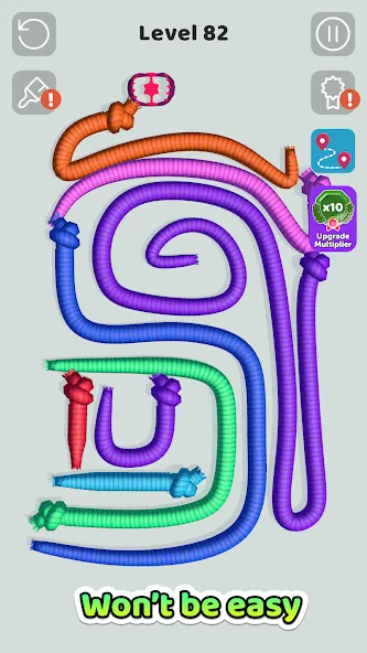 Tangled Snakes (Танглд Снейкс) [МОД: Меню, Бесконечные монеты и Открытые уровни] Screenshot 4