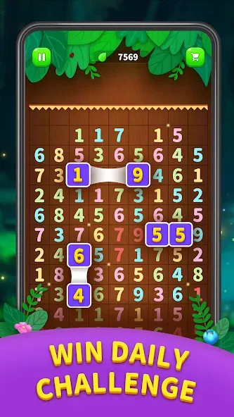 Number Match - Ten Pair Puzzle (Намбер Матч) [МОД: Меню, Бесконечные монеты и Открытые уровни] Screenshot 4