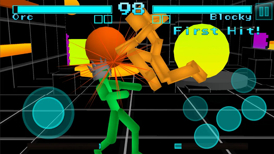 Stickman Fighting Neon Warrior [МОД: Бесконечные деньги, Монеты и Мега MOD] Screenshot 3