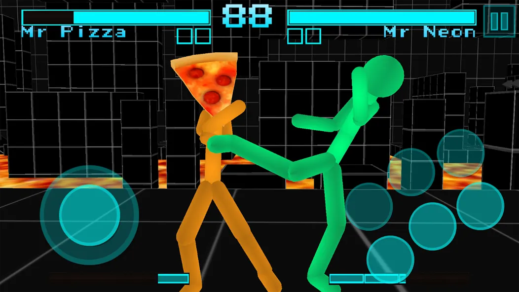 Stickman Fighting Neon Warrior [МОД: Бесконечные деньги, Монеты и Мега MOD] Screenshot 4