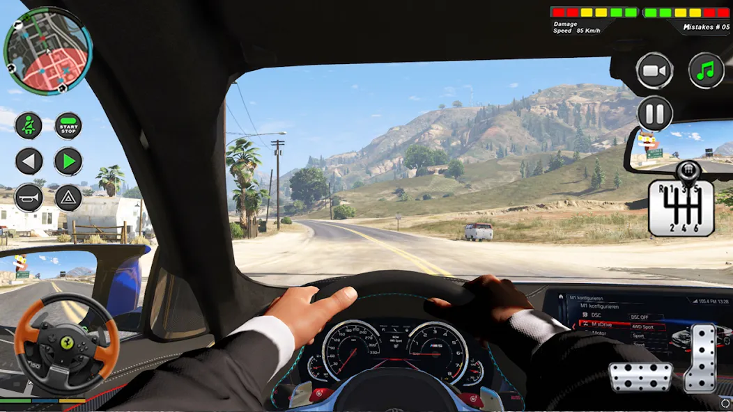 Modern Car Advance Driving 3D [МОД: Меню, Бесконечные монеты и Открытые уровни] Screenshot 3