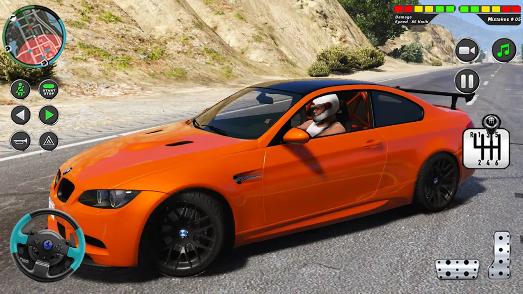 Modern Car Advance Driving 3D [МОД: Меню, Бесконечные монеты и Открытые уровни] Screenshot 4