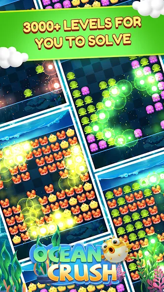 Ocean Crush-Matching Games (Оушен Краш) [МОД: Меню, Бесконечные монеты и Открытые уровни] Screenshot 2