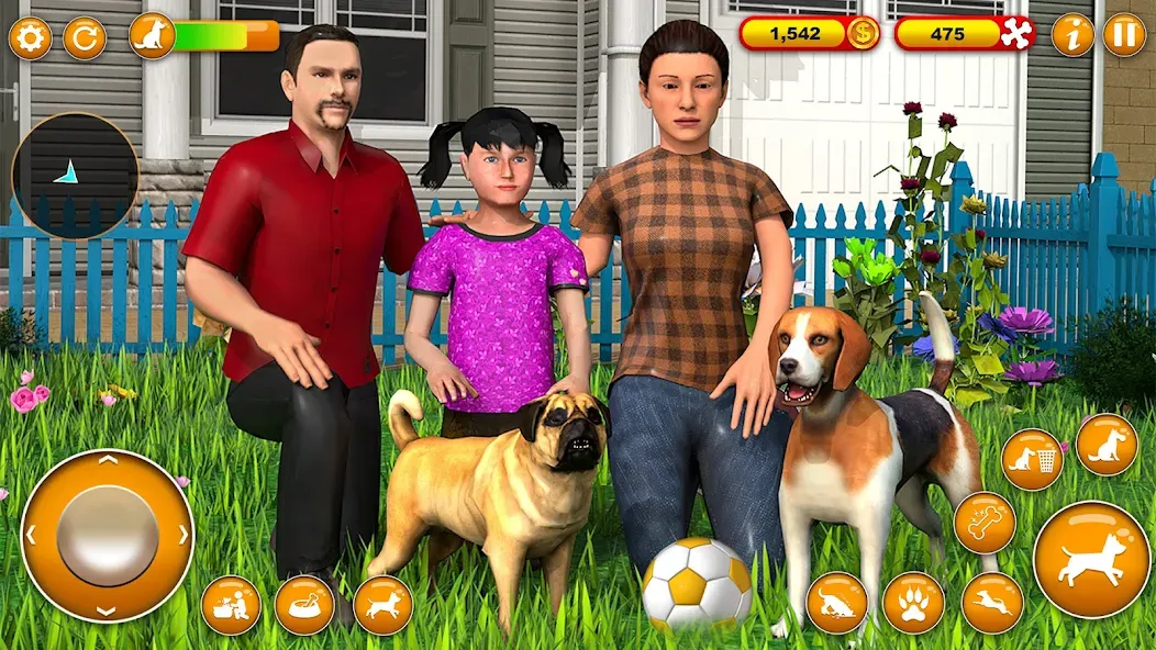 Pet Dog Family Adventure Games [МОД: Все открыто, Дополнительные деньги и Меню MOD] Screenshot 1