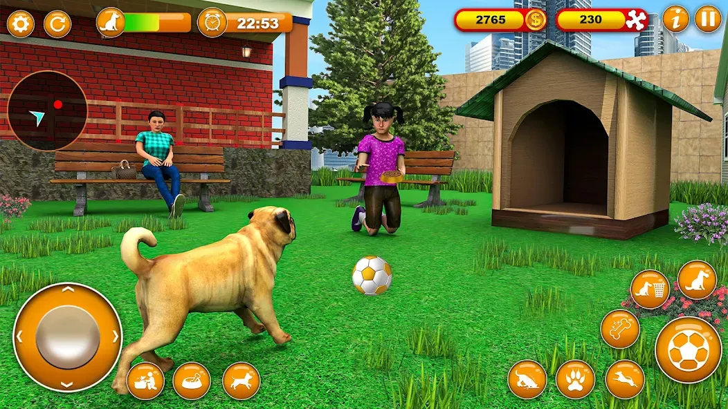 Pet Dog Family Adventure Games [МОД: Все открыто, Дополнительные деньги и Меню MOD] Screenshot 2