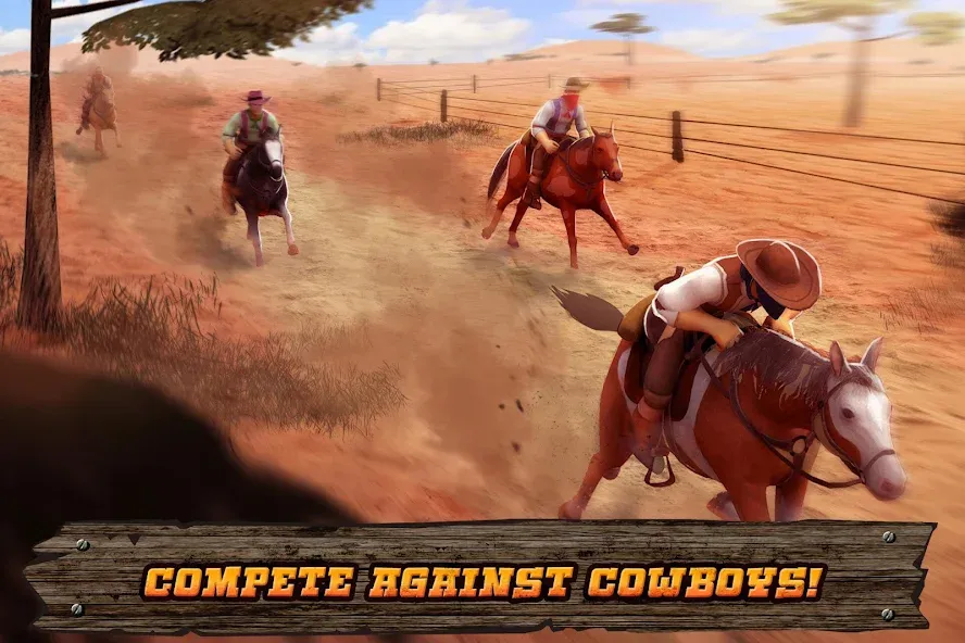 Cowboys Horse Racing Derby [МОД: Бесконечные деньги, Монеты и Мега MOD] Screenshot 3