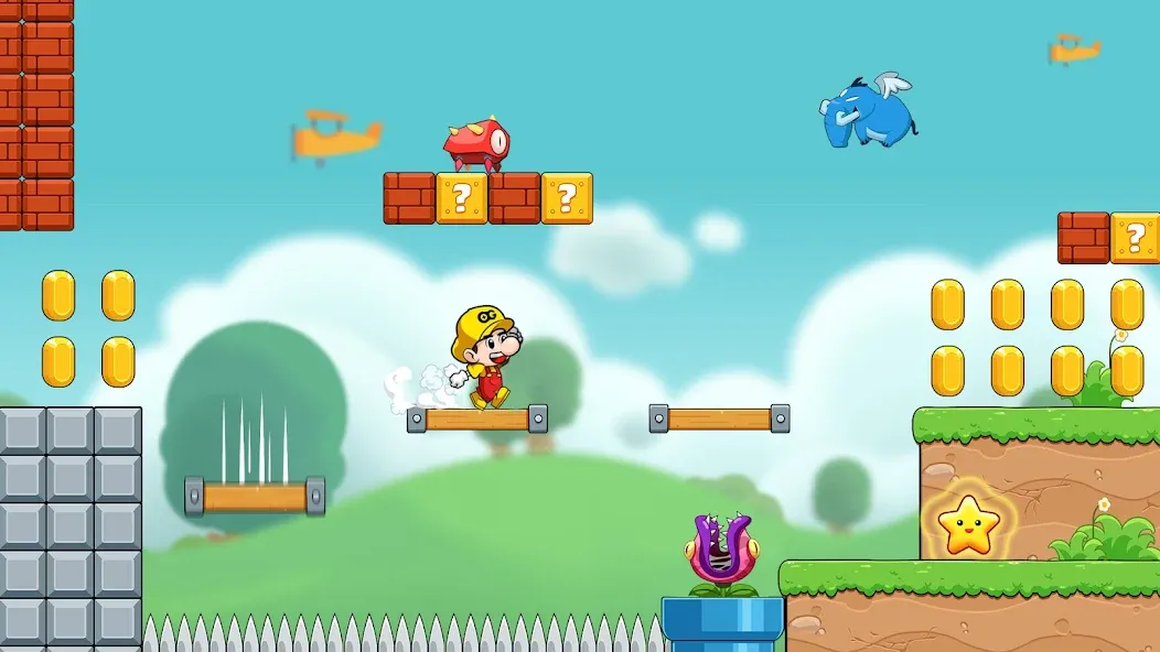 Bean's World Super: Run Games [МОД: Меню, Бесконечные монеты и Открытые уровни] Screenshot 1