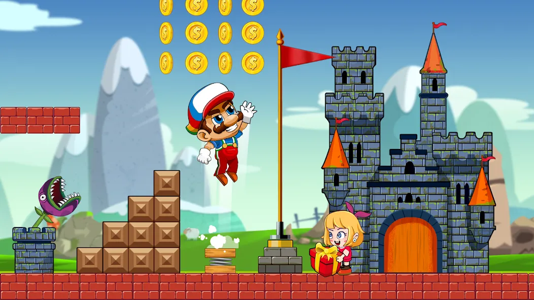 Super Bean Bros: Running Games (Супер Бин Приключение) [МОД: Меню, Бесконечные монеты и Открытые уровни] Screenshot 3
