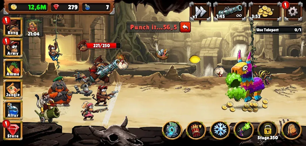 Apes vs. Zombies [МОД: Меню, Бесконечные монеты и Открытые уровни] Screenshot 5