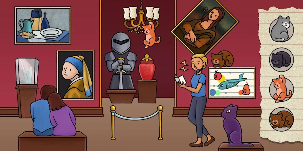 Find Hidden Cats—Detective Mio [МОД: Меню, Бесконечные монеты и Открытые уровни] Screenshot 3