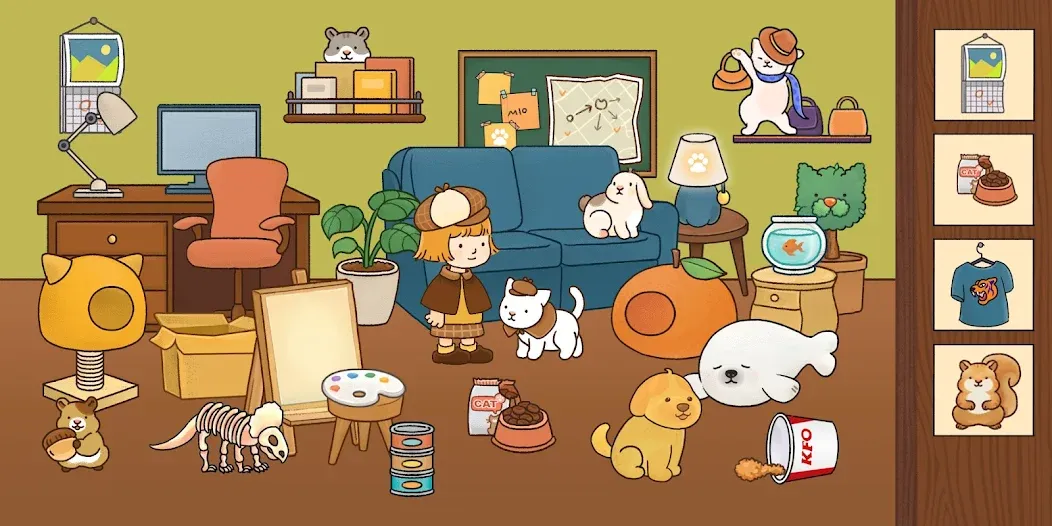 Find Hidden Cats—Detective Mio [МОД: Меню, Бесконечные монеты и Открытые уровни] Screenshot 5