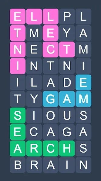 Word Search - Evolution Puzzle [МОД: Меню, Бесконечные монеты и Открытые уровни] Screenshot 1