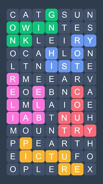 Word Search - Evolution Puzzle [МОД: Меню, Бесконечные монеты и Открытые уровни] Screenshot 3