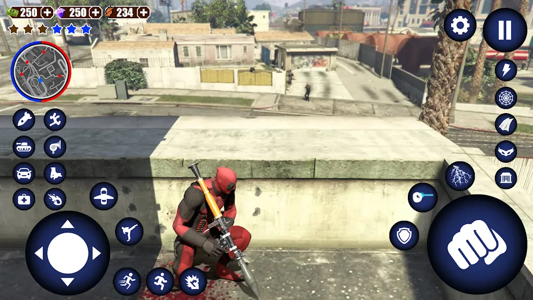 Miami Rope Hero Spider Game [МОД: Бесконечные деньги, Монеты и Мега MOD] Screenshot 4