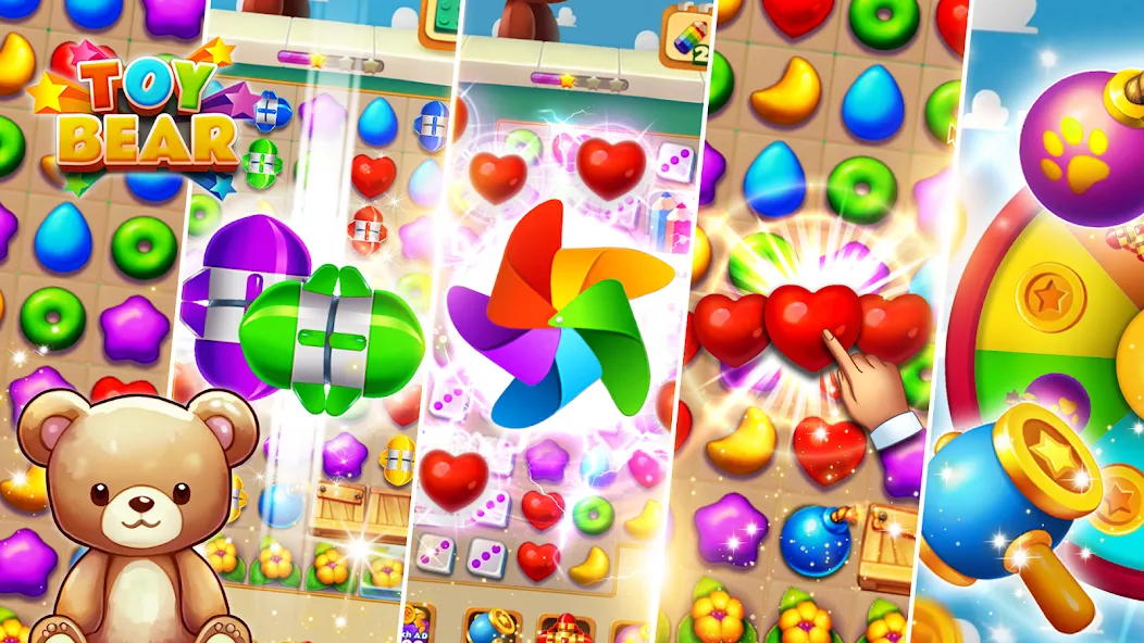 Toy Bear Sweet POP: Match 3 (Той Бир Свит ПОП) [МОД: Бесконечные деньги, Монеты и Мега MOD] Screenshot 4