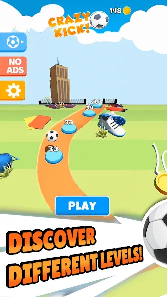 Crazy Kick! Fun Football game [МОД: Деньги, Монеты и Меню MOD] Screenshot 5